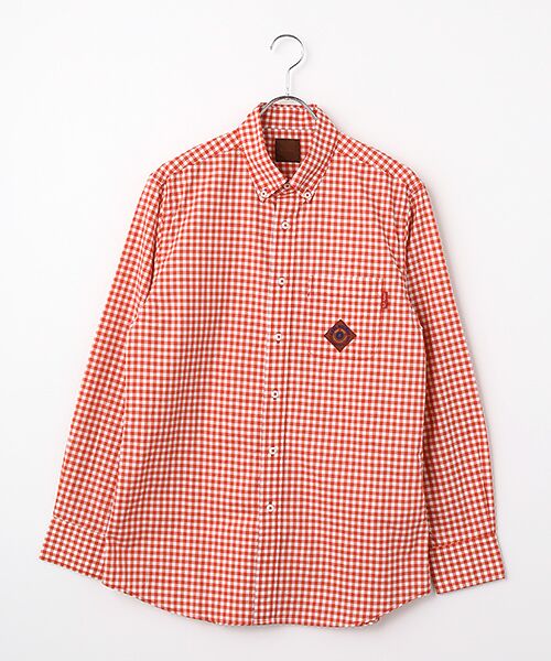 PINK HOUSE / ピンクハウス シャツ・ブラウス | ギンガムチェックシャツブラウス（アカ）