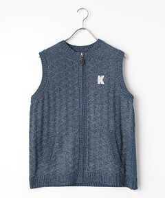 PINK HOUSE / ピンクハウス ベスト | Kロゴ刺繍ニットベスト