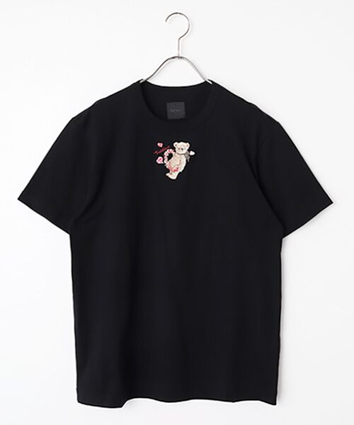 PINK HOUSE / ピンクハウス Tシャツ | テディローズ刺繍Ｔシャツ（クロ）