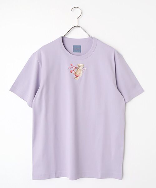 PINK HOUSE / ピンクハウス Tシャツ | テディローズ刺繍Ｔシャツ（ラベンダー）
