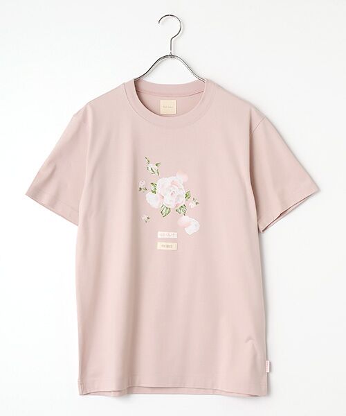 PINK HOUSE / ピンクハウス Tシャツ | ポワン・ド・ローズプリントＴシャツ（ピンク）