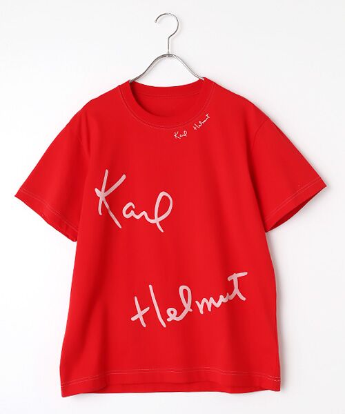 PINK HOUSE / ピンクハウス Tシャツ | ビックロゴプリントTシャツ（アカ）