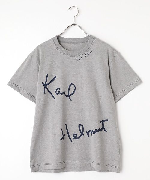 PINK HOUSE / ピンクハウス Tシャツ | ビックロゴプリントTシャツ（トップグレー）