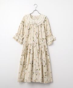 PINK HOUSE / ピンクハウス ロング・マキシ丈ワンピース | ポワン・ド・ローズプリントミディワンピース