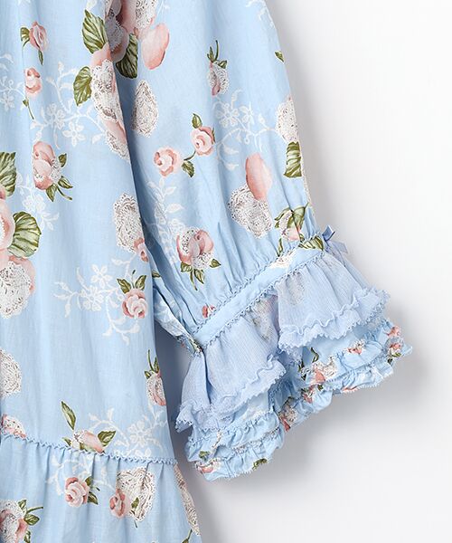 PINK HOUSE / ピンクハウス ロング・マキシ丈ワンピース | ポワン・ド・ローズプリントミディワンピース | 詳細6