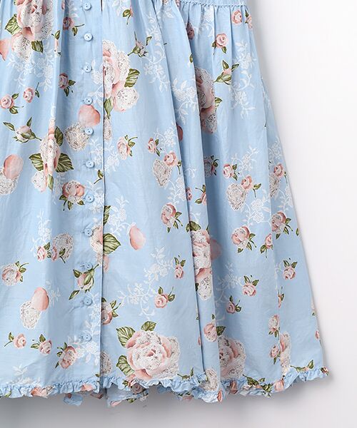 PINK HOUSE / ピンクハウス ロング・マキシ丈ワンピース | ポワン・ド・ローズプリントミディワンピース | 詳細7