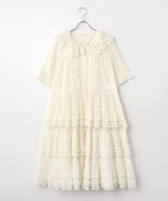 PINK HOUSE / ピンクハウス ロング・マキシ丈ワンピース | ソフトチュール使いワンピース