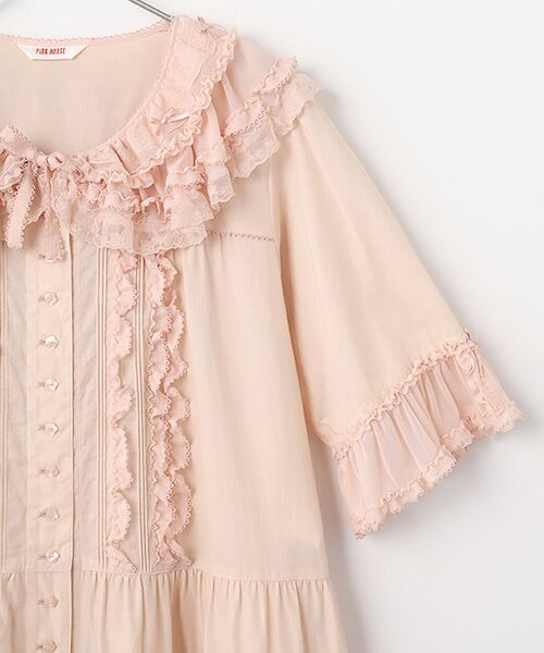 PINK HOUSE / ピンクハウス ロング・マキシ丈ワンピース | ソフトチュール使いワンピース | 詳細4