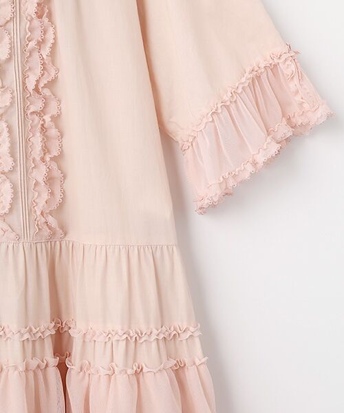 PINK HOUSE / ピンクハウス ロング・マキシ丈ワンピース | ソフトチュール使いワンピース | 詳細5