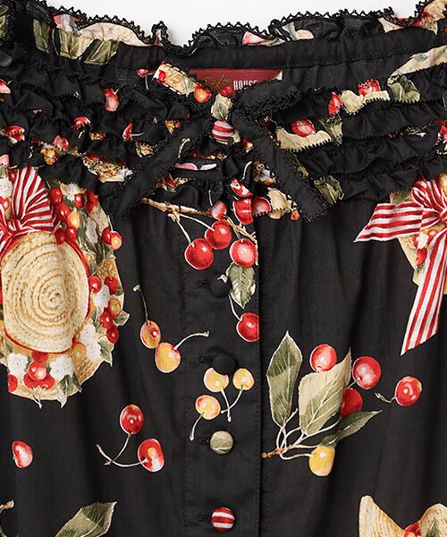 PINK HOUSE / ピンクハウス ロング・マキシ丈ワンピース | さくらんぼの日曜日プリントノースリーブワンピース | 詳細1