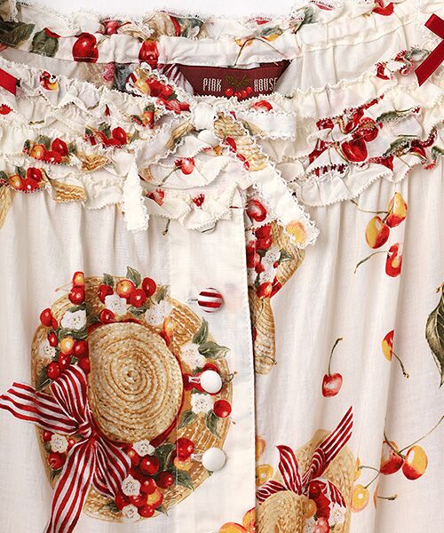 PINK HOUSE / ピンクハウス ロング・マキシ丈ワンピース | さくらんぼの日曜日プリントノースリーブワンピース | 詳細2