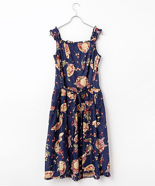 PINK HOUSE / ピンクハウス ロング・マキシ丈ワンピース | さくらんぼの日曜日プリントノースリーブワンピース | 詳細5