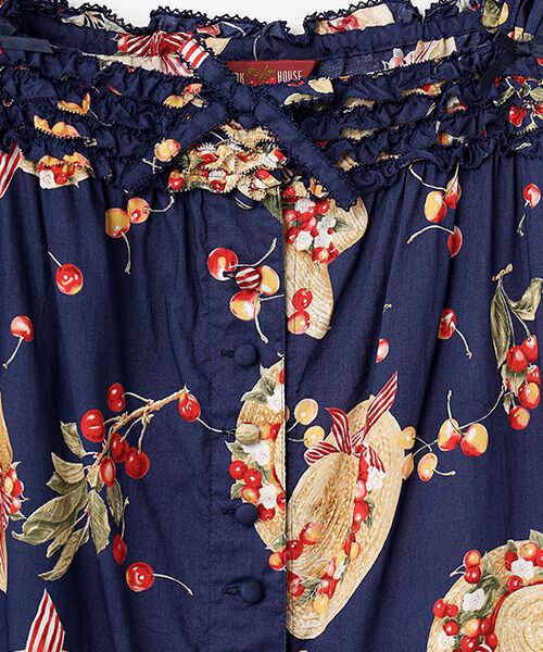 PINK HOUSE / ピンクハウス ロング・マキシ丈ワンピース | さくらんぼの日曜日プリントノースリーブワンピース | 詳細9