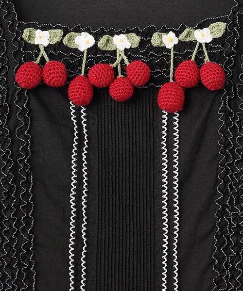 PINK HOUSE / ピンクハウス ロング・マキシ丈ワンピース | チェリーモチーフ使いフリルワンピース | 詳細5