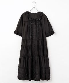 PINK HOUSE / ピンクハウス ロング・マキシ丈ワンピース | ミニリボンいっぱいティアードワンピース