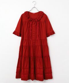 PINK HOUSE / ピンクハウス ロング・マキシ丈ワンピース | ミニリボンいっぱいティアードワンピース