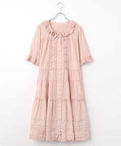 PINK HOUSE / ピンクハウス ロング・マキシ丈ワンピース | ミニリボンいっぱいティアードワンピース