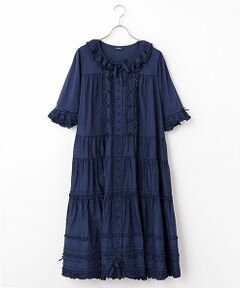 PINK HOUSE / ピンクハウス ロング・マキシ丈ワンピース | ミニリボンいっぱいティアードワンピース