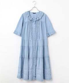 PINK HOUSE / ピンクハウス ロング・マキシ丈ワンピース | ミニリボンいっぱいティアードワンピース