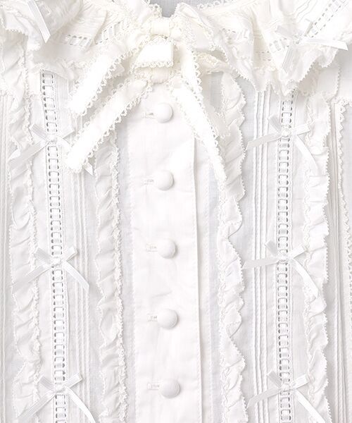 PINK HOUSE / ピンクハウス ロング・マキシ丈ワンピース | ミニリボンいっぱいティアードワンピース | 詳細2