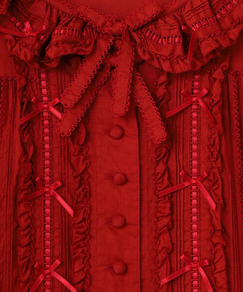 PINK HOUSE / ピンクハウス ロング・マキシ丈ワンピース | ミニリボンいっぱいティアードワンピース | 詳細3