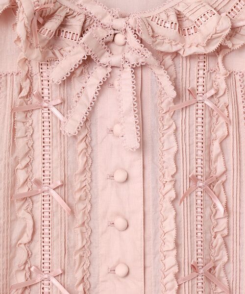 PINK HOUSE / ピンクハウス ロング・マキシ丈ワンピース | ミニリボンいっぱいティアードワンピース | 詳細4