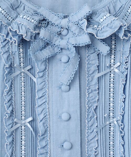 PINK HOUSE / ピンクハウス ロング・マキシ丈ワンピース | ミニリボンいっぱいティアードワンピース | 詳細10