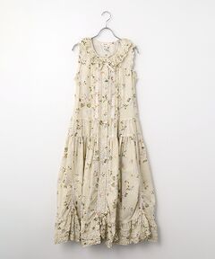 PINK HOUSE / ピンクハウス ロング・マキシ丈ワンピース | ポワン・ド・ローズプリントノースリーブワンピース