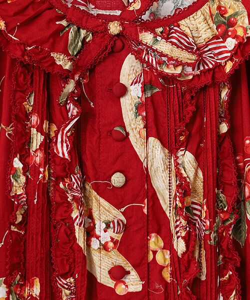 PINK HOUSE / ピンクハウス ロング・マキシ丈ワンピース | さくらんぼの日曜日プリントワンピース | 詳細3