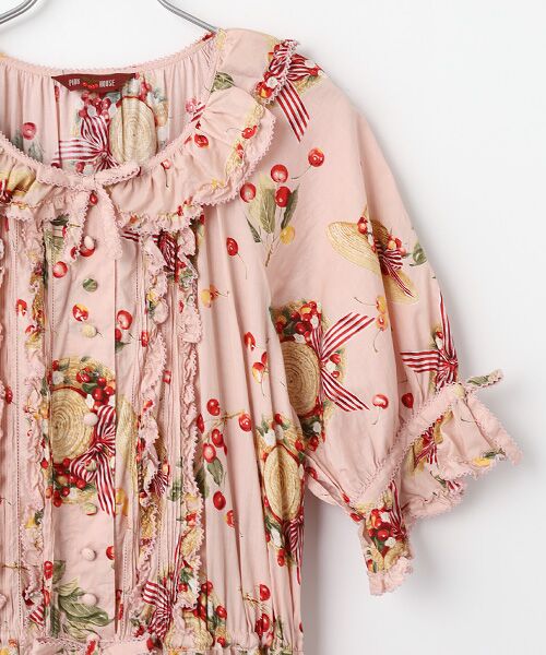 PINK HOUSE / ピンクハウス ロング・マキシ丈ワンピース | さくらんぼの日曜日プリントワンピース | 詳細5