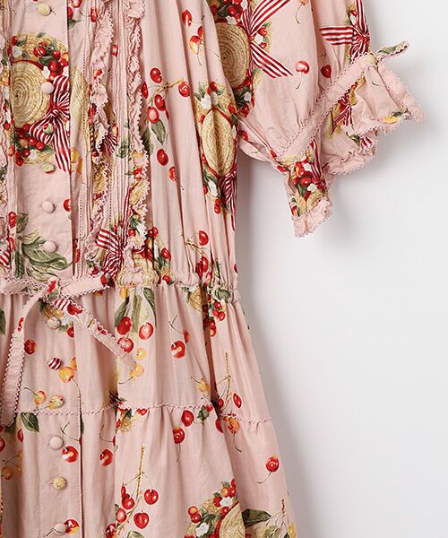 PINK HOUSE / ピンクハウス ロング・マキシ丈ワンピース | さくらんぼの日曜日プリントワンピース | 詳細6
