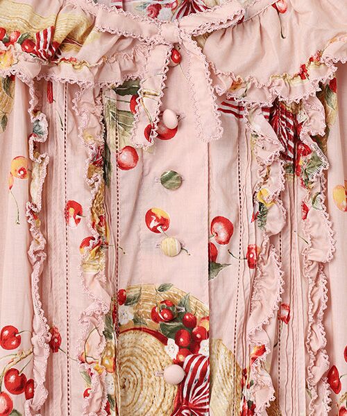 PINK HOUSE / ピンクハウス ロング・マキシ丈ワンピース | さくらんぼの日曜日プリントワンピース | 詳細8