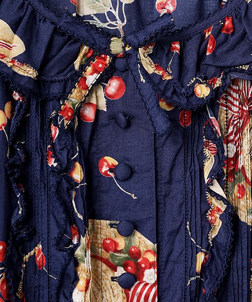 PINK HOUSE / ピンクハウス ロング・マキシ丈ワンピース | さくらんぼの日曜日プリントワンピース | 詳細9