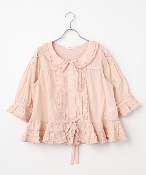 PINK HOUSE / ピンクハウス シャツ・ブラウス | 襟付きローンブラウス（ペールピンク）