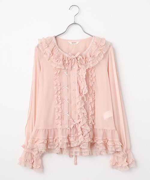 PINK HOUSE / ピンクハウス シャツ・ブラウス | ソフトチュールブラウス（ピンク）