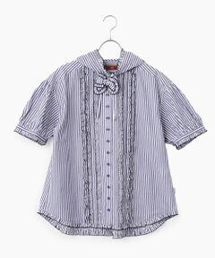 PINK HOUSE / ピンクハウス シャツ・ブラウス | ストライプフードブラウス