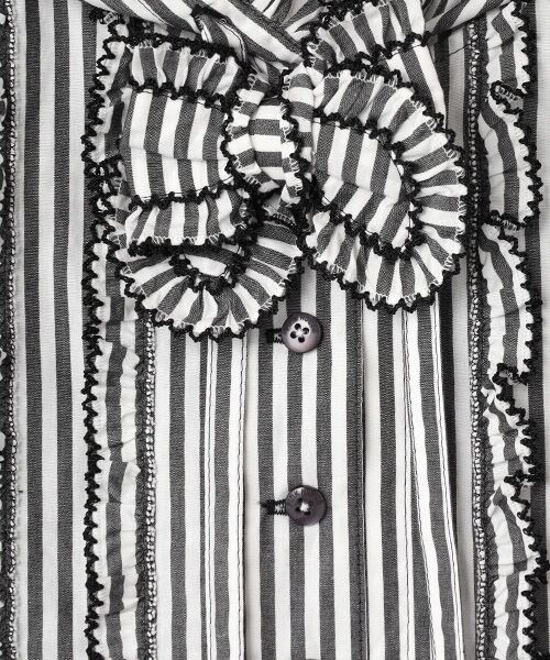 PINK HOUSE / ピンクハウス シャツ・ブラウス | ストライプフードブラウス | 詳細1