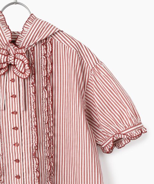 PINK HOUSE / ピンクハウス シャツ・ブラウス | ストライプフードブラウス | 詳細3