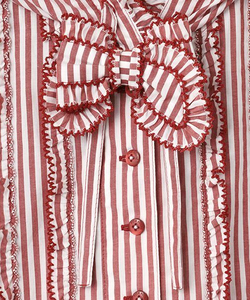 PINK HOUSE / ピンクハウス シャツ・ブラウス | ストライプフードブラウス | 詳細5