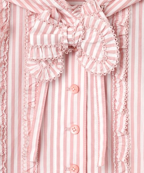 PINK HOUSE / ピンクハウス シャツ・ブラウス | ストライプフードブラウス | 詳細6