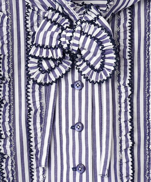 PINK HOUSE / ピンクハウス シャツ・ブラウス | ストライプフードブラウス | 詳細7