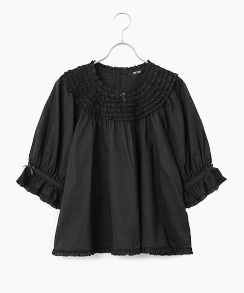 PINK HOUSE / ピンクハウス シャツ・ブラウス | フリル使いブラウス（クロ）