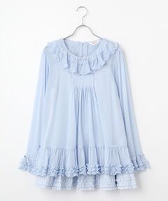 ソフトチュールチュニックブラウス