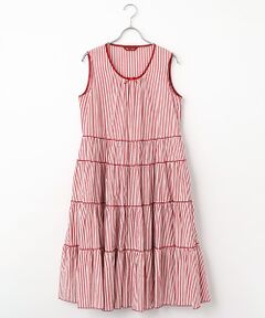 PINK HOUSE / ピンクハウス チュニック | ストライプノースリーブチュニックブラウス