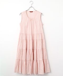 PINK HOUSE / ピンクハウス チュニック | ストライプノースリーブチュニックブラウス