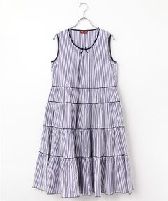 PINK HOUSE / ピンクハウス チュニック | ストライプノースリーブチュニックブラウス