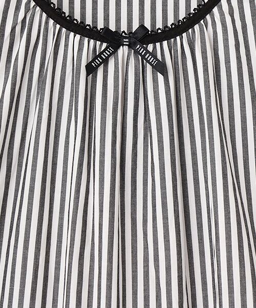 PINK HOUSE / ピンクハウス チュニック | ストライプノースリーブチュニックブラウス | 詳細1