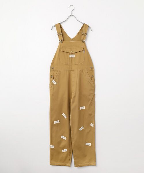 PINK HOUSE / ピンクハウス サロペット・オールインワン | ネームワッペンいっぱいオーバーオール（キャメル）