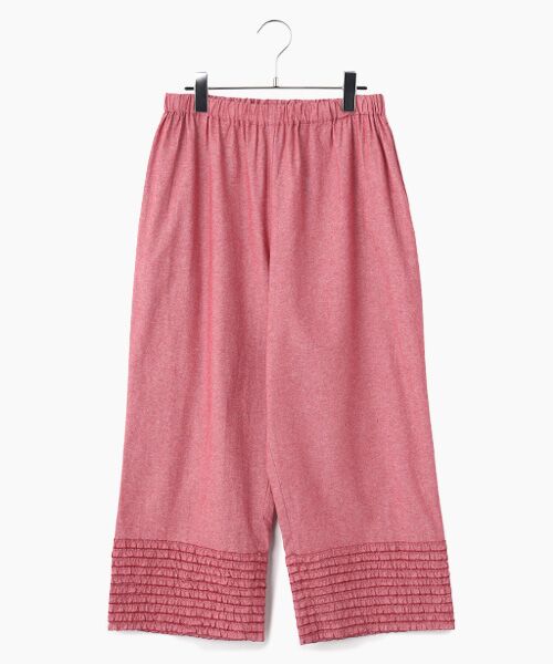 PINK HOUSE / ピンクハウス その他パンツ | 裾フリル使いダンガリーパンツ（アカ）