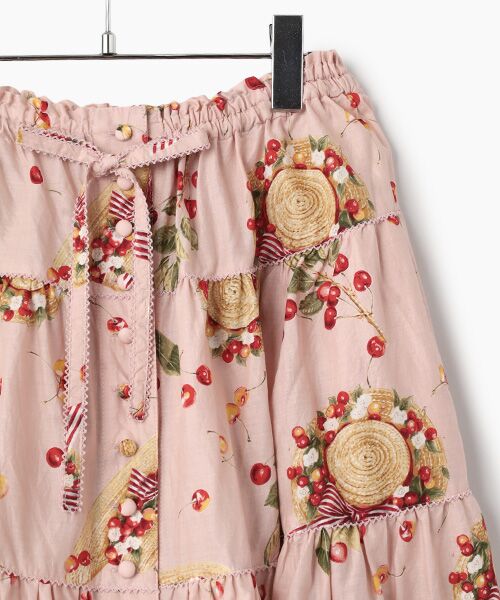 PINK HOUSE / ピンクハウス ロング・マキシ丈スカート | さくらんぼの日曜日プリントスカート | 詳細5